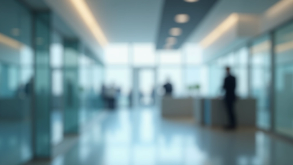 Moderner Bankschalter mit Glas und professionellem Design